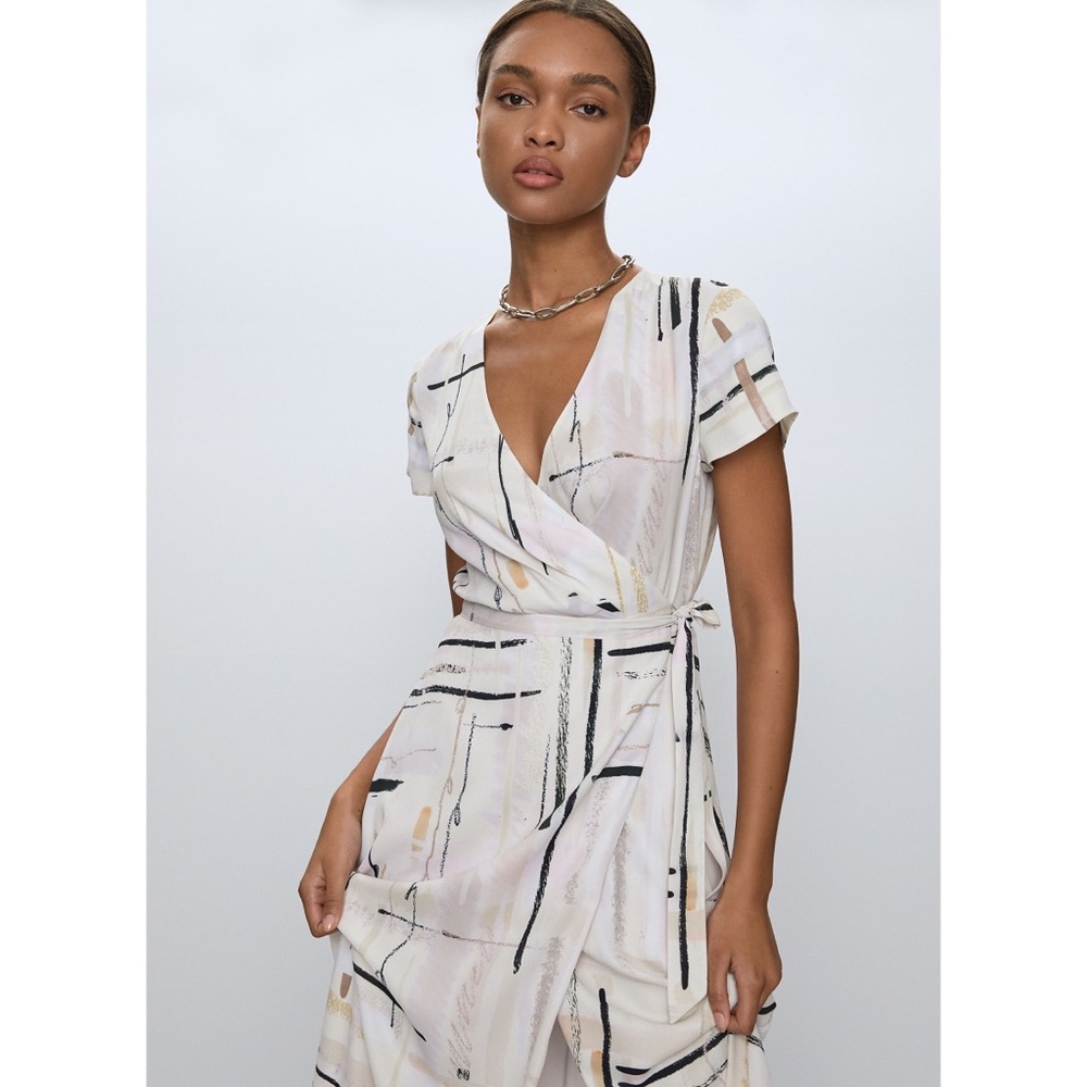 Aritzia Babaton Slit Wrap Dress